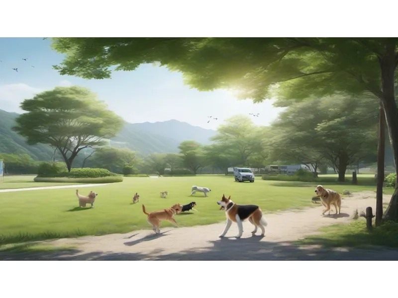 ワンちゃんも快適に遊べるプライベートドッグラン